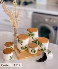 سرویس پاسماوری سرامیکی دستساز درب چوبی طرح هاوایی