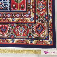 گلیم ماشینی یک و نیم در سه  طرح خشتی سرمه ای