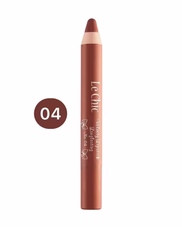 رژلب مدادی لچیک جلوه نهایی مات و مخملی  مانع از ایجاد خشکی و پوسته پوسته شدن برروی لب ساخت آلمان 04