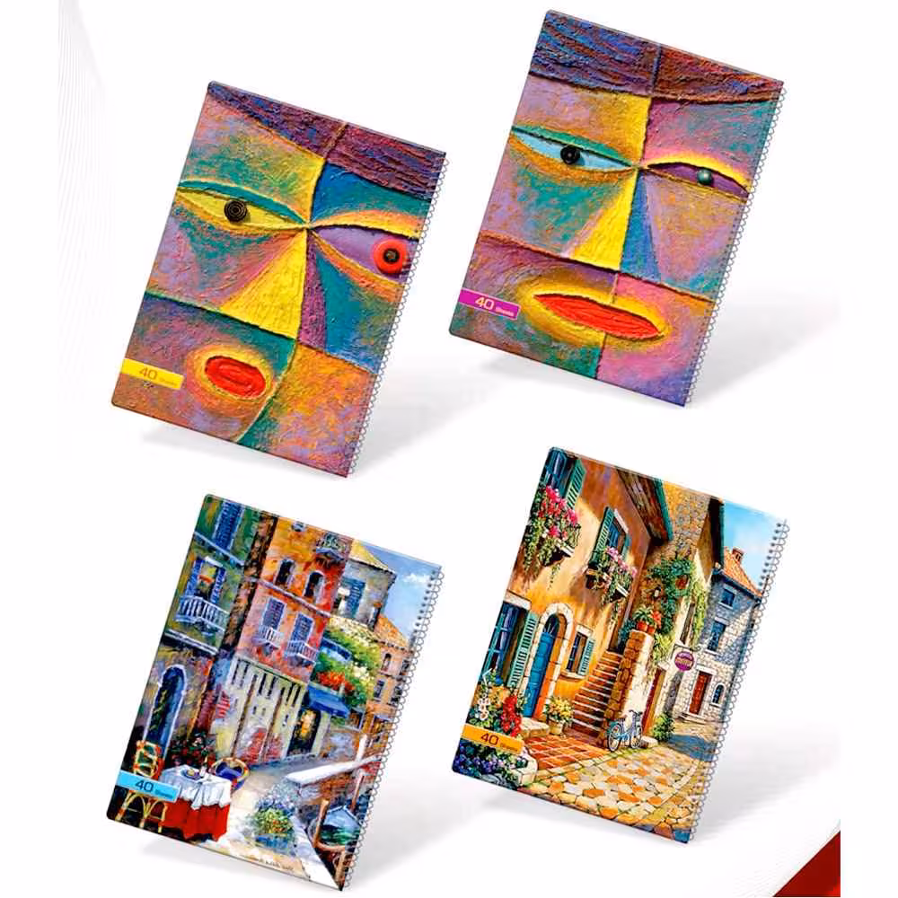 دفتر40برگ وزیری سیمی برجسته کلاسیک عرش کد1B