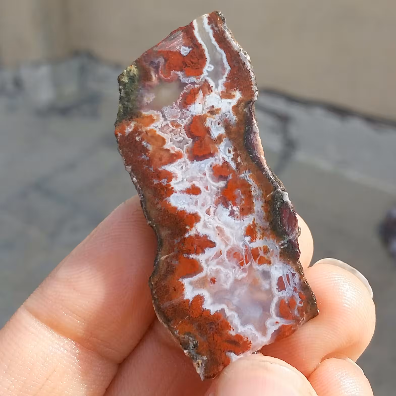 اسلایس سنگ راف عقیق منظره بسیار زیبا و خاص 100 در 100 طبیعی  
کد 11890