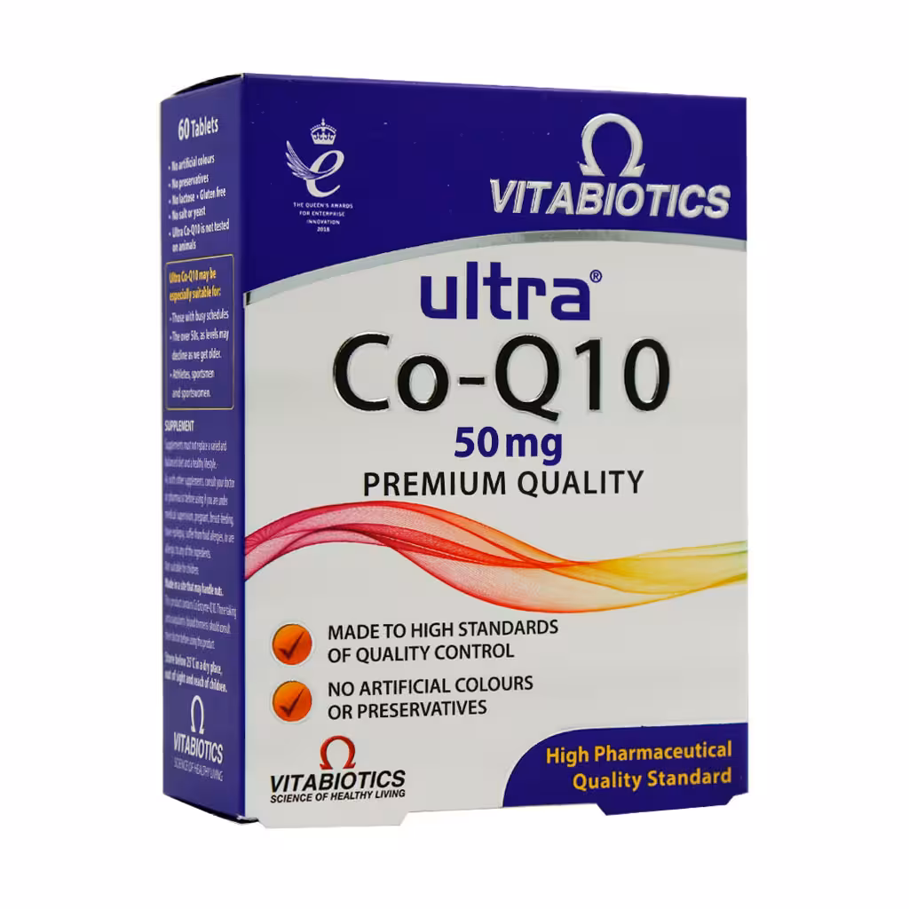 قرص اولترا کوکیوتن ویتابیوتیکس 50 میلی گرم 60 عدد | Vitabiotics Ultra Co Q10