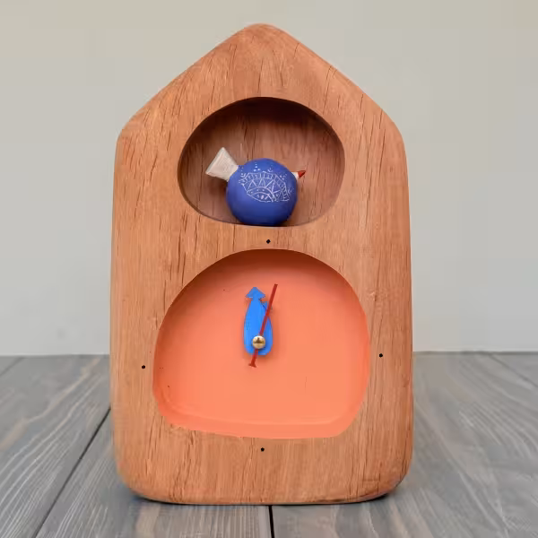 ساعت رومیزی تک مجسمه پرنده طرح دو