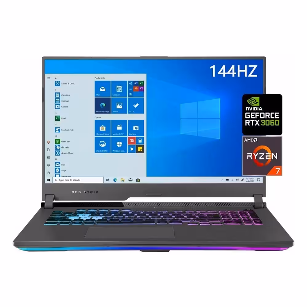 لپ تاپ ایسوس ASUS ROG Strix 17 | Ryzen7-4800H | 16G | 512G | 4GB RTX 3050 | 17”FHD 144Hz (باکس اورجینال)