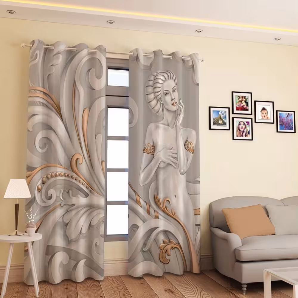 پرده پانچی کد 489 (طرح چهره زن)