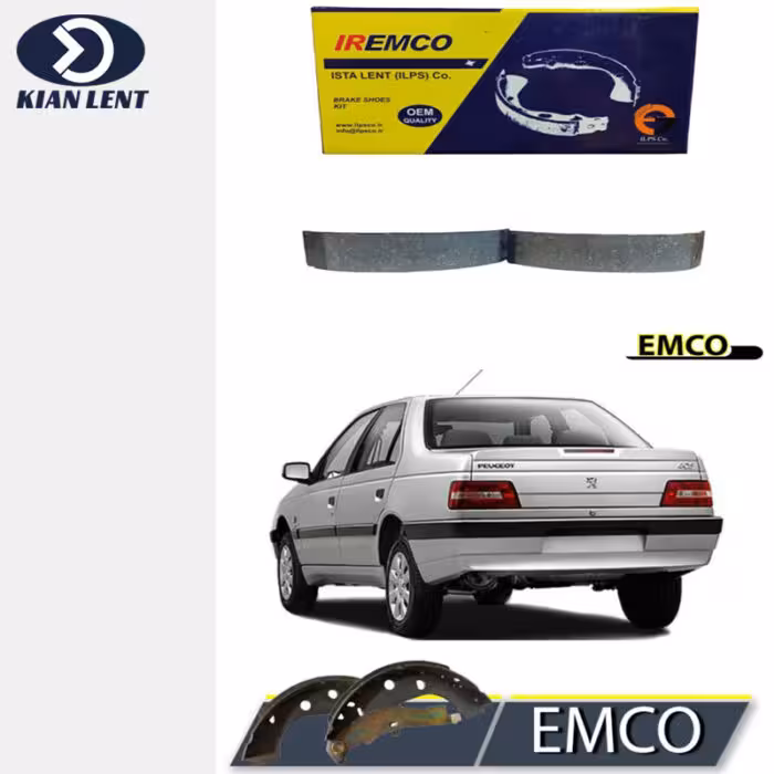 لنت ترمز عقب کفشکی پژو 405 برند امکو(IREMCO)
