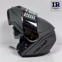کلاه کاسکت بلوتوث دار فک متحرک تکنو Tekno - طوسی مات   BT11