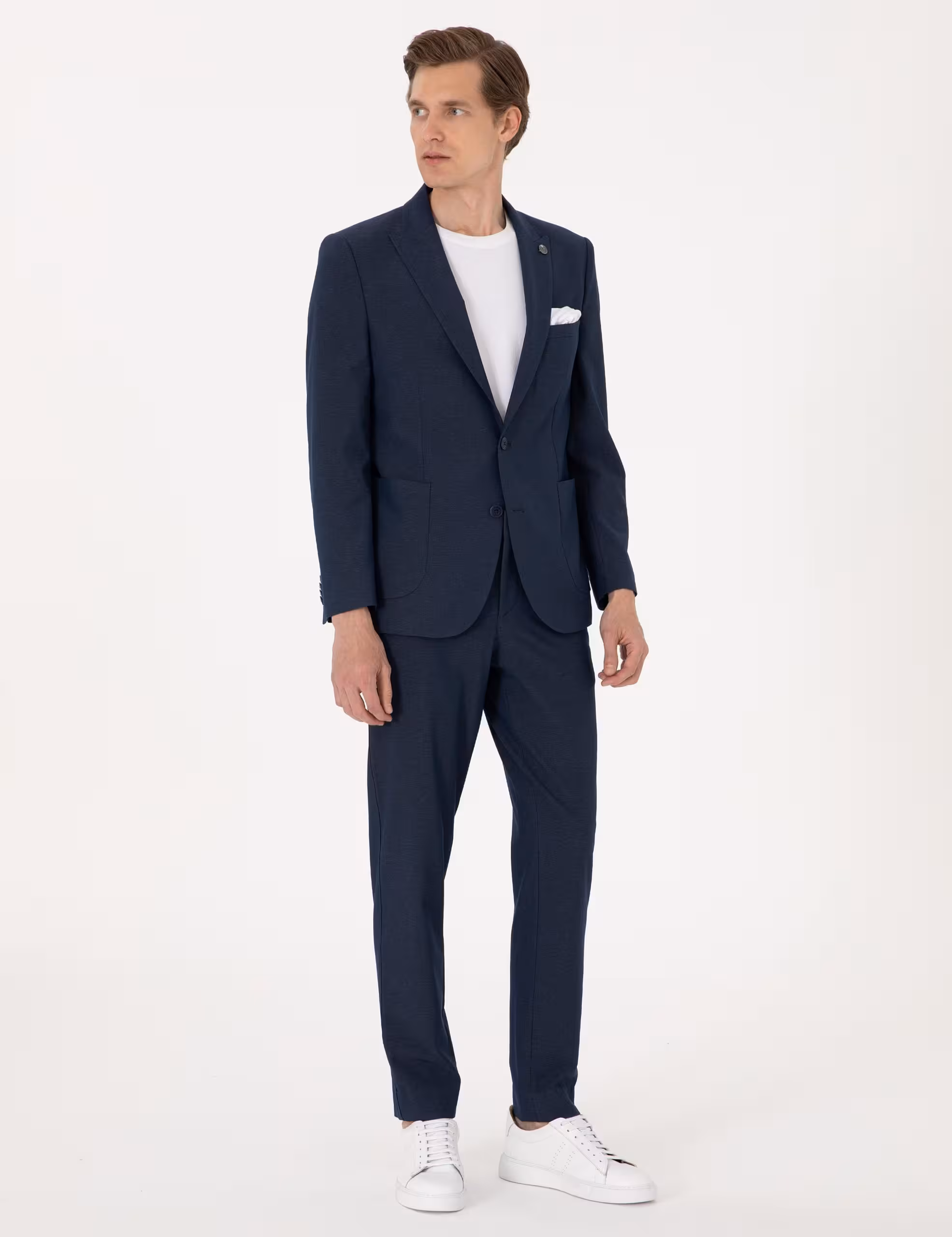 کت و شلوار مردانه سرمه ای پیرکاردین - فروشگاه لباس شهرمون