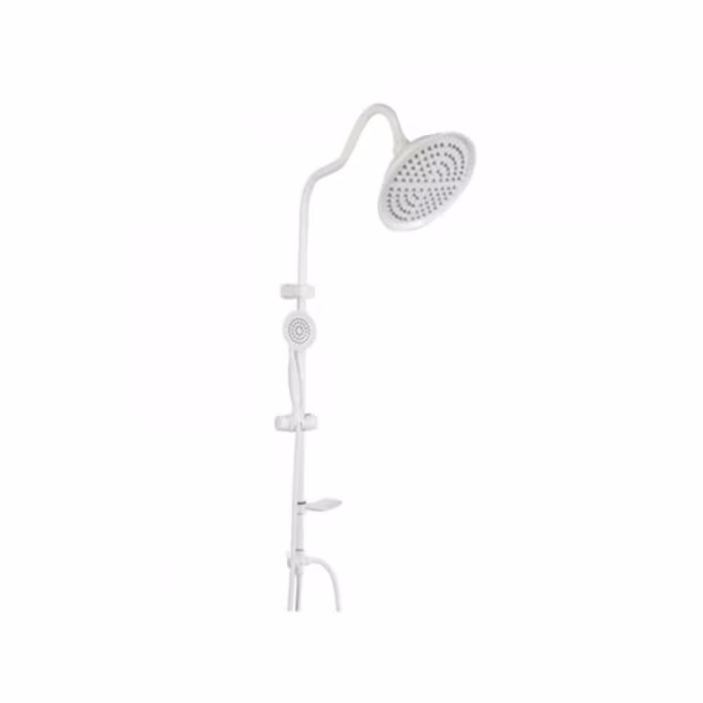 علم دوش دوکاره مدل شیپوری رنگ سفید