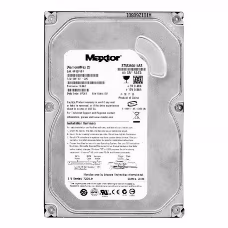 هارد 80 گیگ مکستور اینترنال Maxtor 80GB SATA (استوک. سلامت 80 تا 98%)