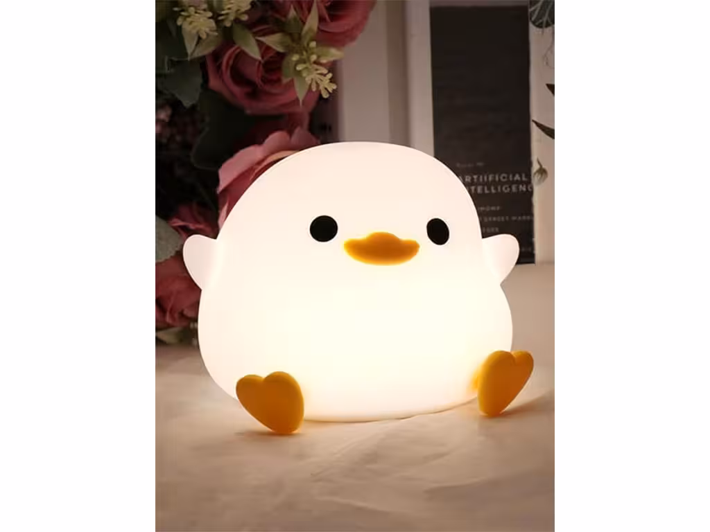 چراغ خواب سیلیکونی، لمسی و شارژی طرح جوجه نشسته