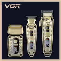 ست ماشین اصلاح 3عددی ارایشگری مردانه دیجیتال ضد آب برند VGR ویجی ار مدل V_642