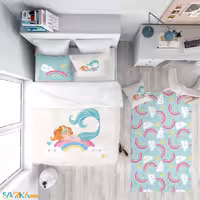 سرویس روتختی طرح پری دریایی خوابالو یک نفره کد A2829