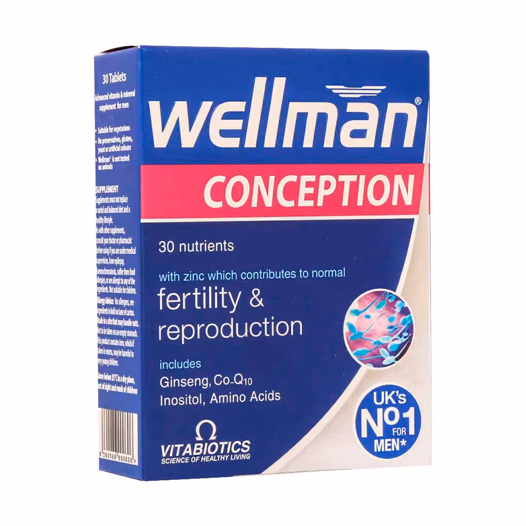 قرص ول من کانسپشن ویتابیوتیکس 30 عدد | Vitabiotics Wellman Conception
