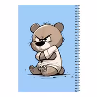 دفتر مشق 80 برگ اس جی مدل خرس عصبانی