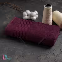 حوله حمامی طرح آرام رنگ سماقی