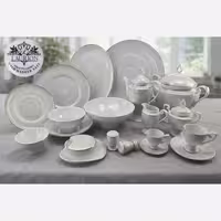 سرویس چینی 128 پارچه لورین مدل چیستا طلایی 18 نفره ارسال رایگان