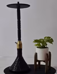 قلیان اکو بلند طرح دار تمام مشکی