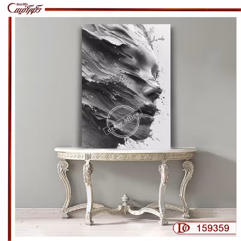 تابلو چهره سیاه و سفید R159359