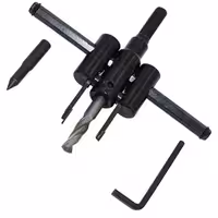 مته گرد بر مدرج ولف سایز 30 تا 120 میلی‌متر به همراه تیغ اضافی