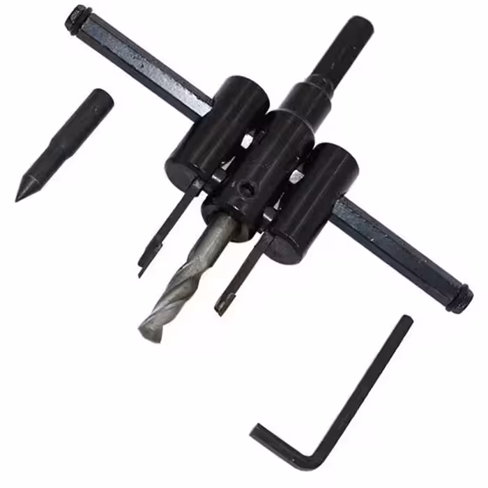 مته گرد بر مدرج ولف سایز 30 تا 120 میلی‌متر به همراه تیغ اضافی