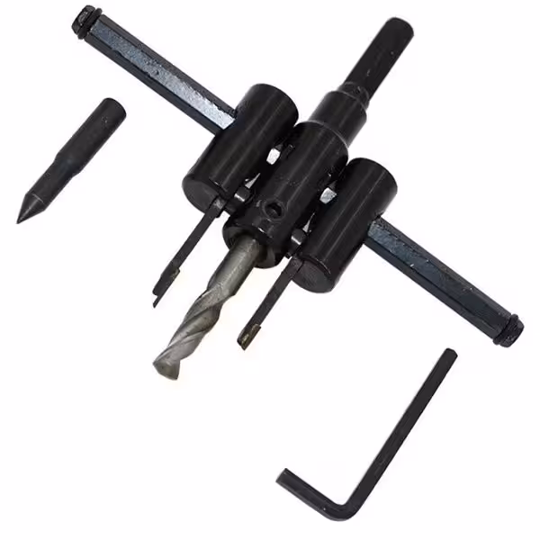 مته گرد بر مدرج ولف سایز 30 تا 120 میلی‌متر به همراه تیغ اضافی