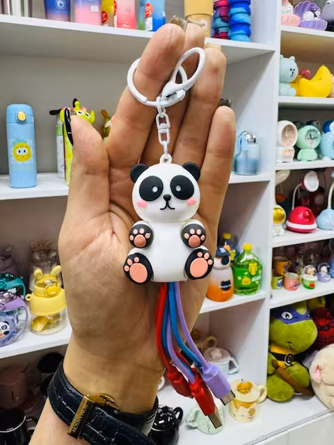 جاکلیدی سیلیکونی شارژردار طرح پاندا