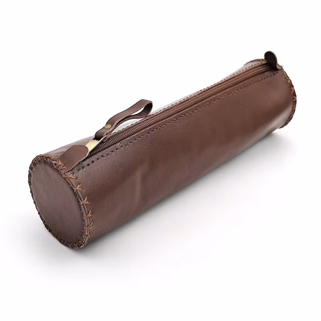 کیف جا قلمی چرمی استوانه ای کرشمه نگار