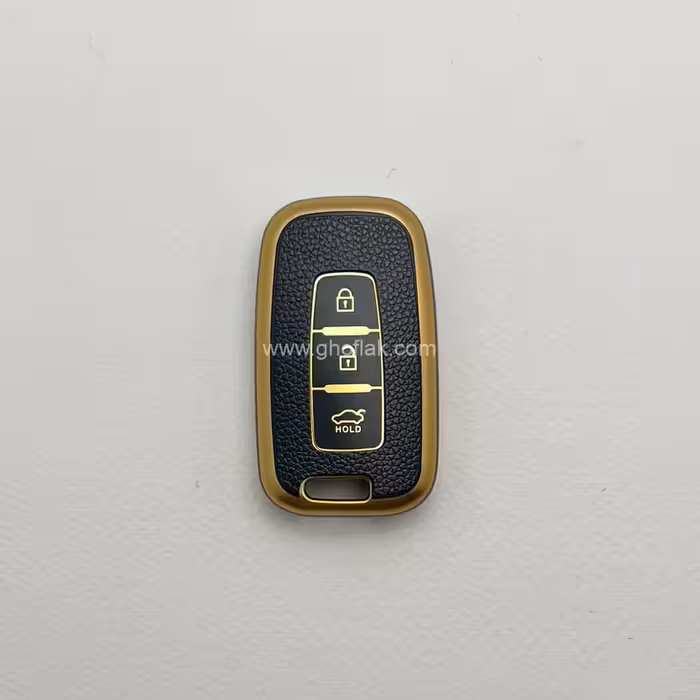 کاور ریموت هیوندایی و کیا سه دکمه طرح چرم