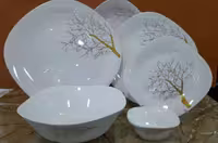 سرویس پذیرایی آرکوپال 26 پارچه قالب مربع درخت طلا لب ساده