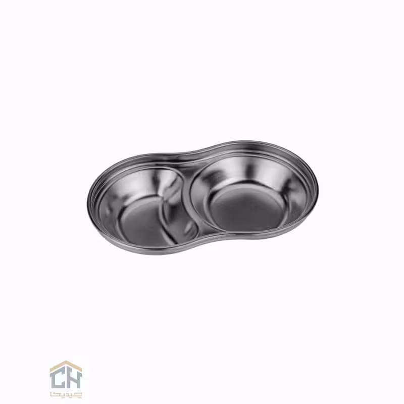 اردو خوری استیل نقره ای 2 تایی گلدکیش مدل 11009