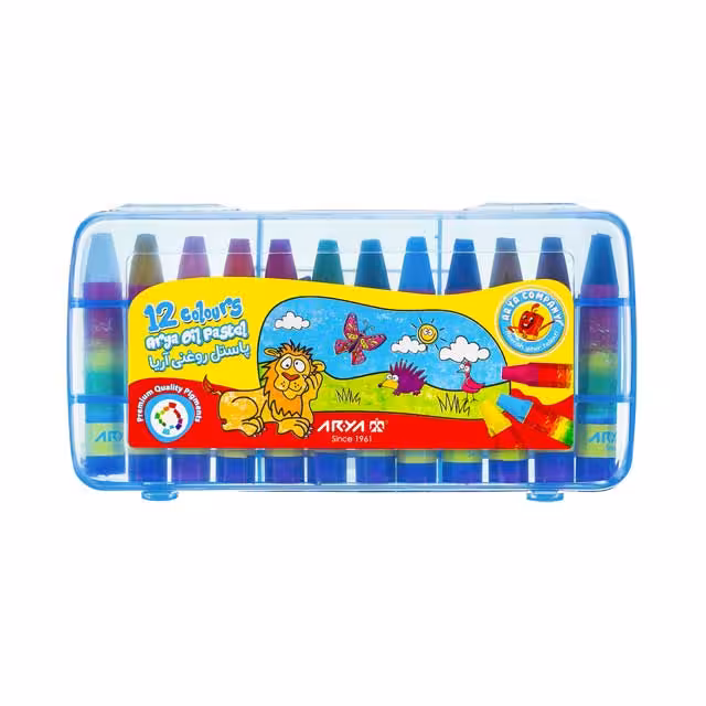 پاستل روغنی 12 رنگ طلقی آریا