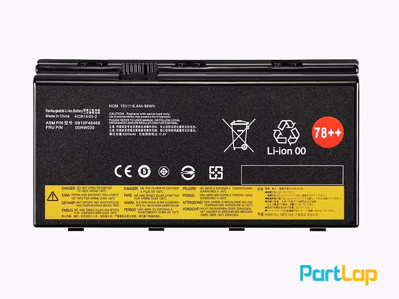 باتری 8 سلولی 01AV451 لپ تاپ لنوو ThinkPad P70 ، P71