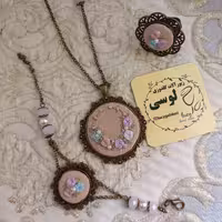 نیم ست گلدوزی شده کد 070