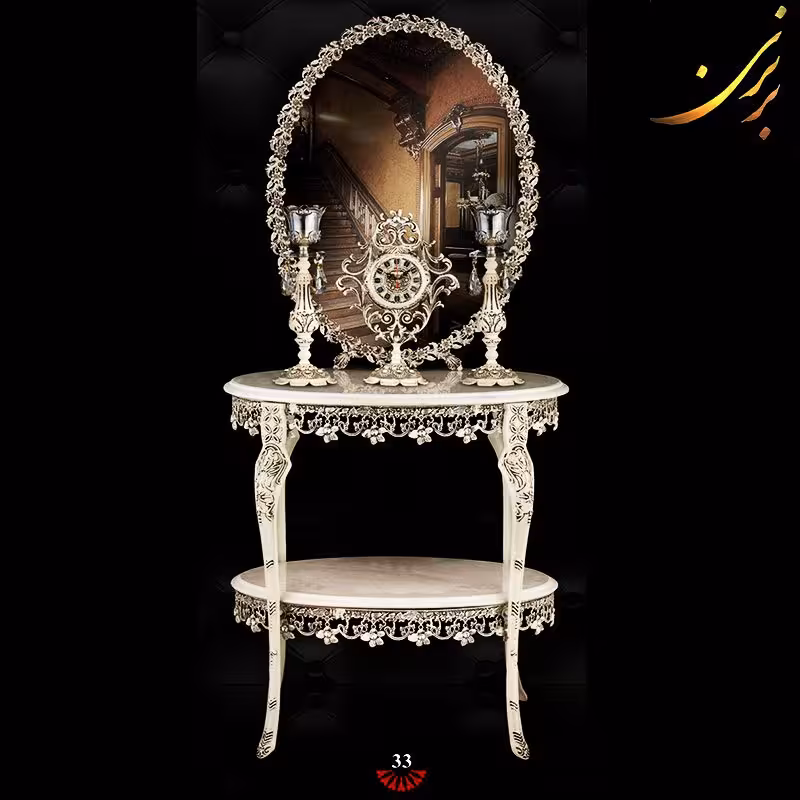 آینه و شمعدان آلومینیومی کد (33)