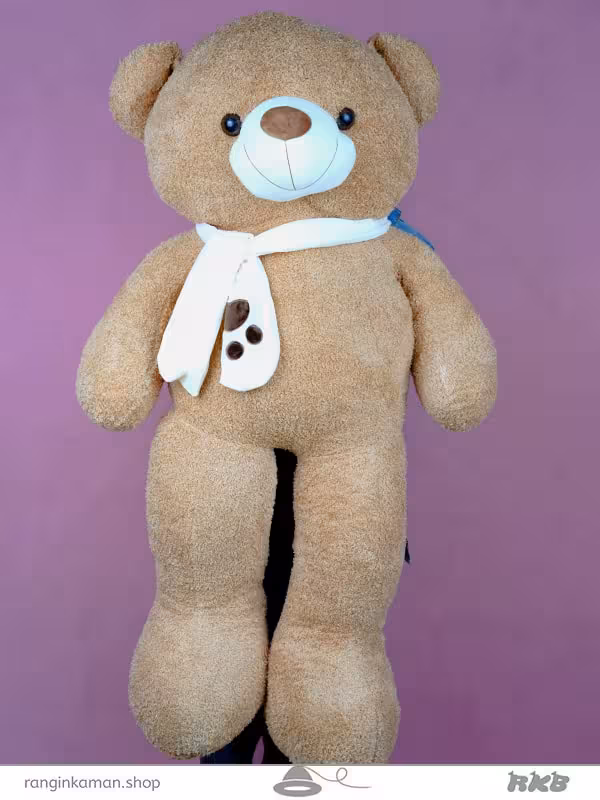عروسک خرس شال دار Bear doll with a scarf