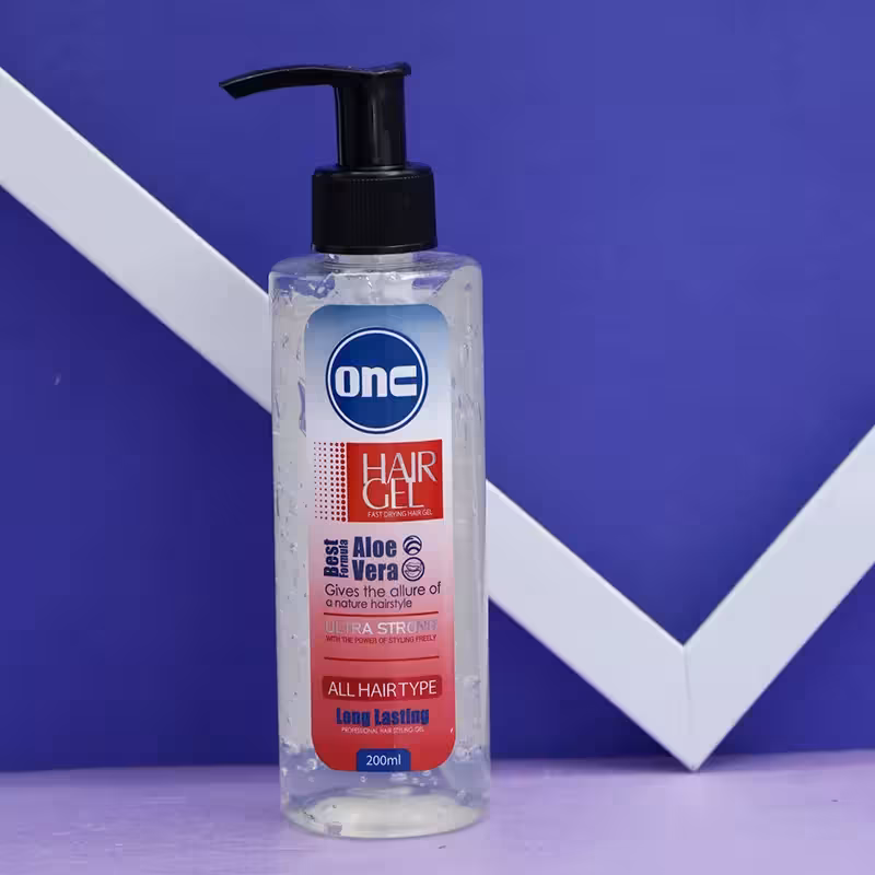 عمده فروشی ژل پمپی موی سر رنگ سفید انس onc مناسب انواع مو حجم 200 میل 90961