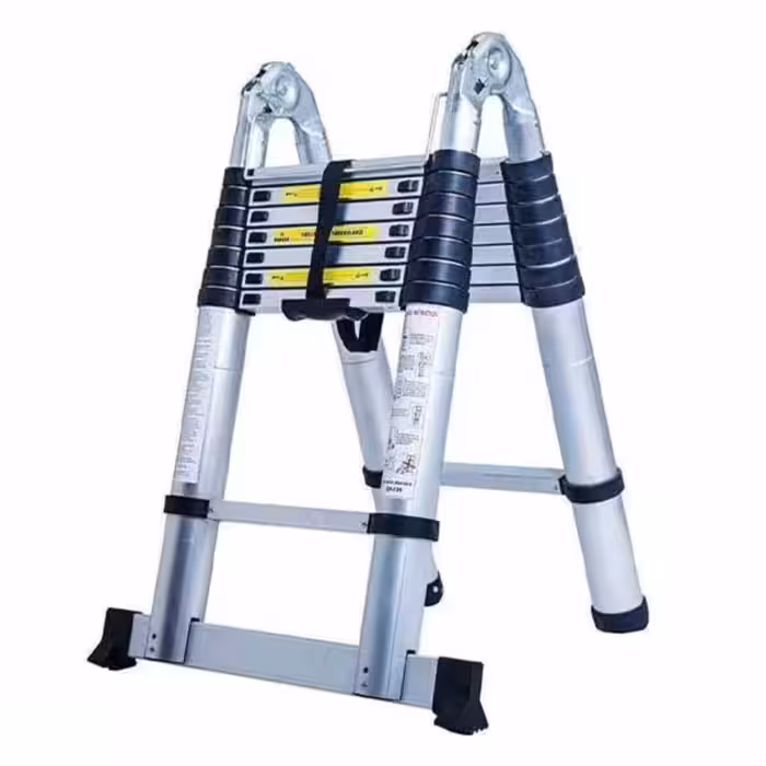 نردبان تلسکوپی دو طرفه 1.90 متر مدل 1840(3.80 سانتی متر)