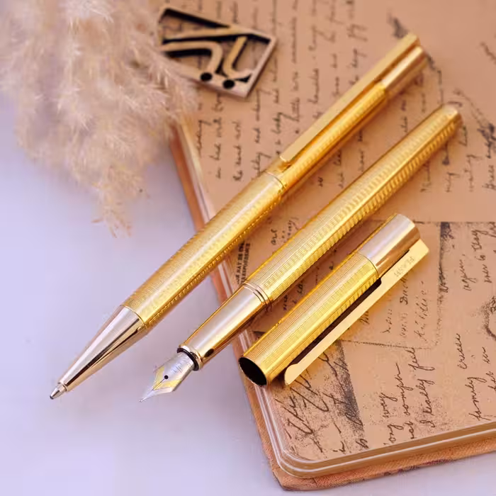 ست خودنویس و خودکار یوروپن فلش طلایی EUROPEN Flash set gold