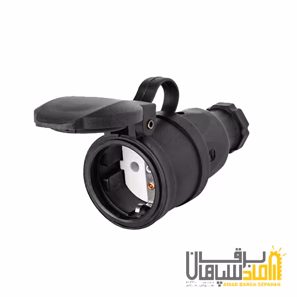 مادگی لاستیکی با درب فنری - مشکی - پارسا