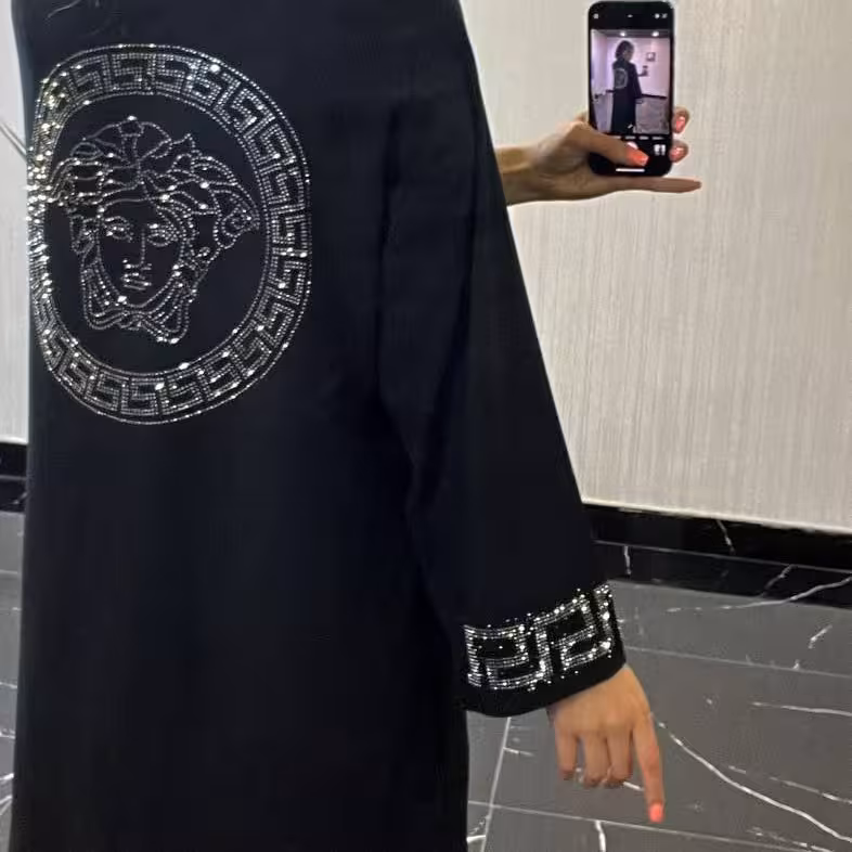 مانتو مشکی بلند مجلسی شیک