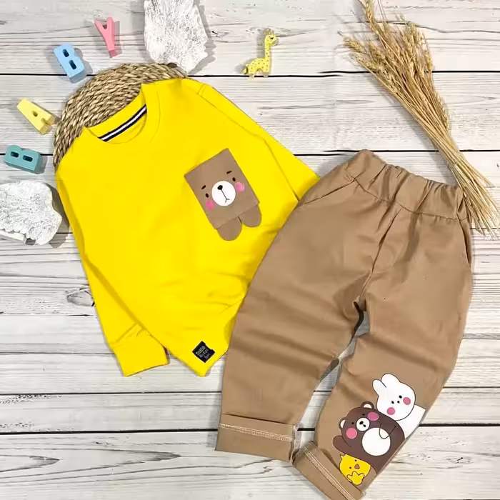 بلوز شلوار خرسی اسپرت فقط سایز55 بلوز دورس لاکرا شلوار کتان درجه یک