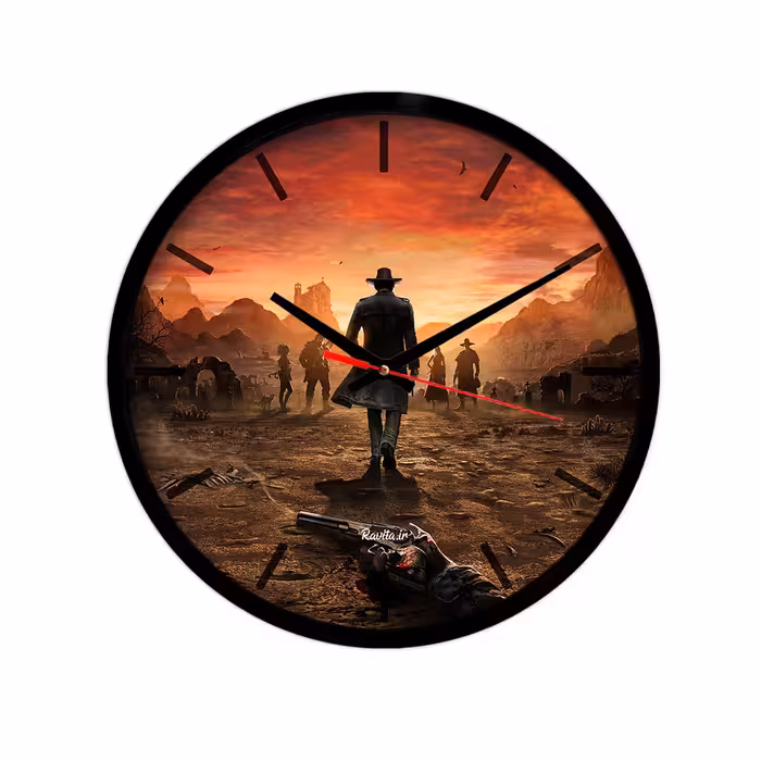 ساعت‌ دیواری رومیزی راویتا طرح مرگ سرخ کد 3467