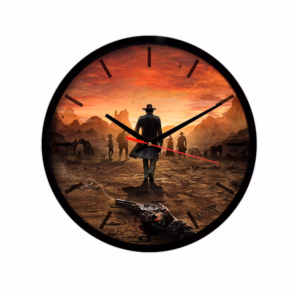 ساعت‌ دیواری رومیزی راویتا طرح مرگ سرخ کد 3467