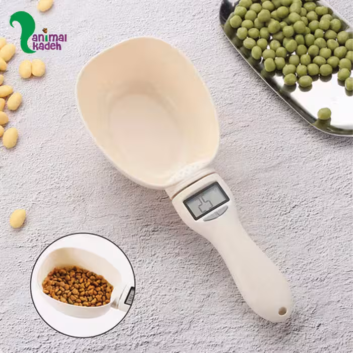 کیل ترازو دار باتری خور دیجیتالی مخصوص وزن کردن غذای سگ و گربه ها