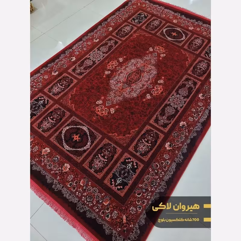 فرش لاکی سنتی ماشینی کاشان 70شانه آکرلیک طرح هیروان6متری3در2(باارسال رایگان)