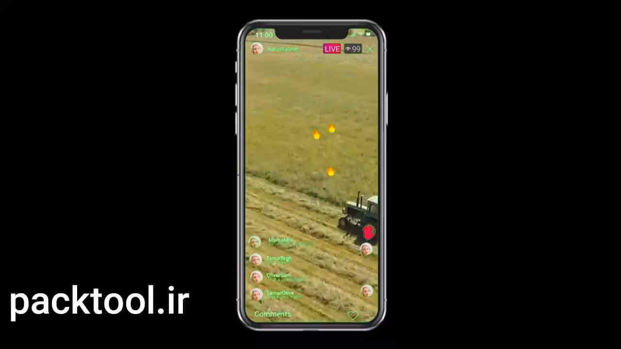 دانلود پروژه آماده داوینچی ریزالو لایو استریم اینستاگرام Instagram Live Stream - پک تول