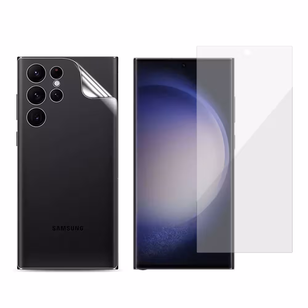 گلس هیدروژلی مات سامسونگ S24 Ultra به همراه محافظ پشت