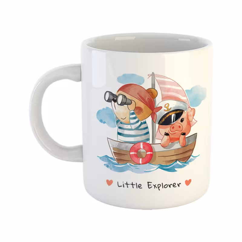 خرید ماگ-لیوان  خرس دریانورد و کاپیتان خوکی  Little Explorer