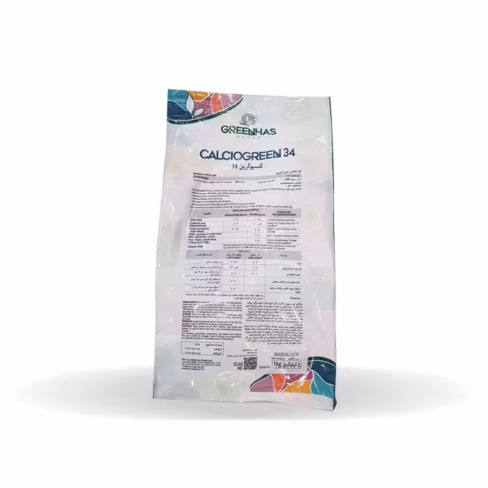 کود کلسیم گرین 34 گرین هاس ایتالیا ترکیب کلسیم و آمینو اسید